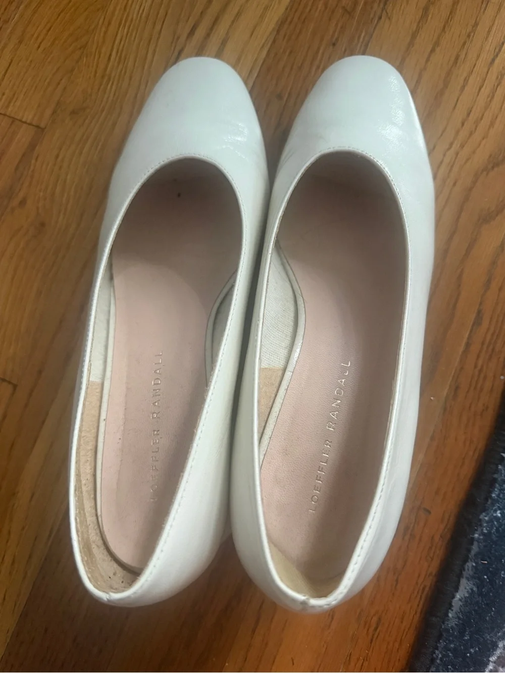 Elegant Cream Block Heel Pumps - Minimalist Women's Shoes